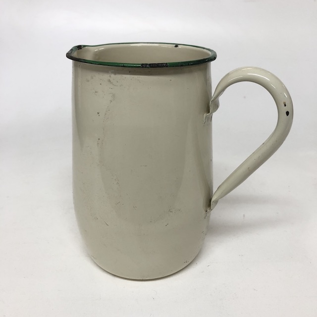 JUG, Vintage Cream Enamel